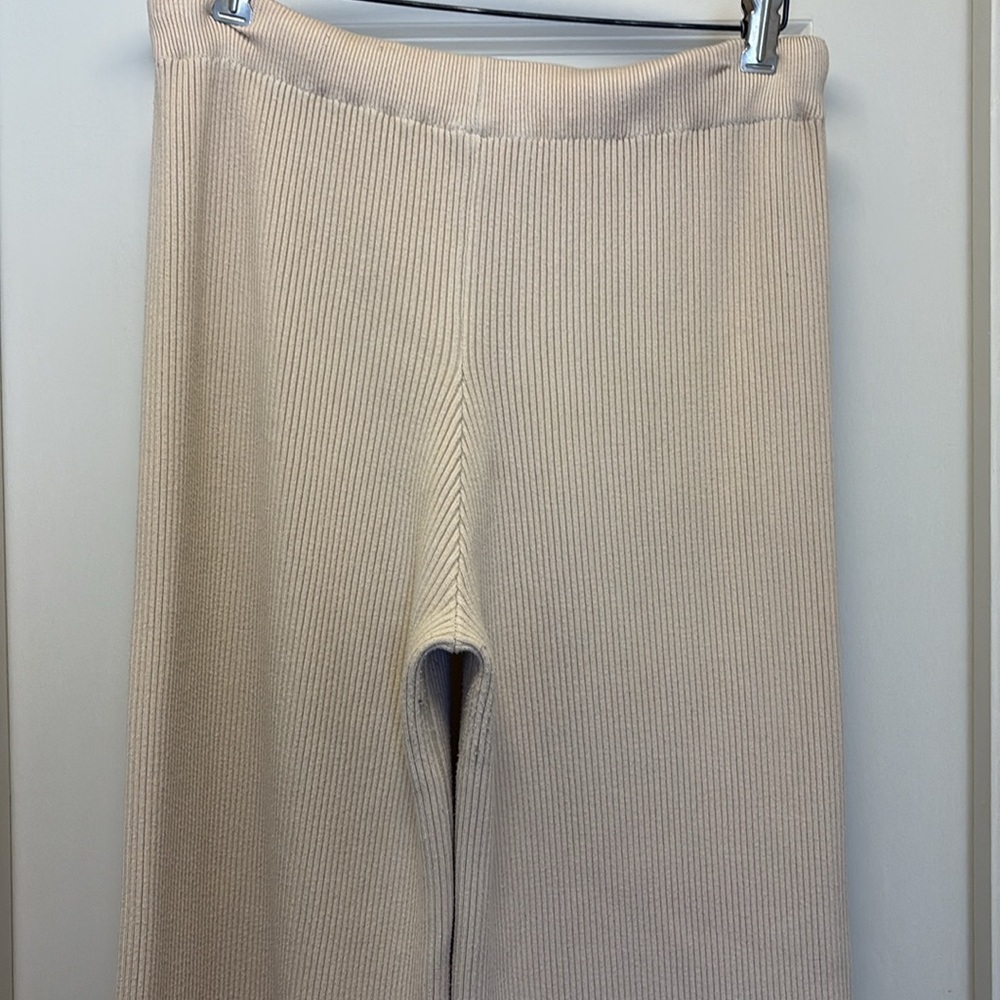 Saeohnssty and Winter Women's Pure Wool High Waist Wide Leg Pants Casual - Picture 3 of 5